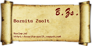 Bozsits Zsolt névjegykártya